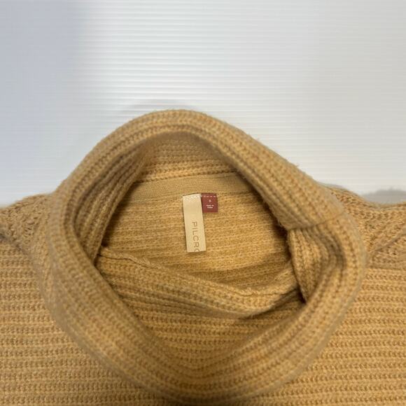 Pilcro Anthropologie Cowl Neck Tunic Sweater Honey Beige Women’s Small Neutral - Picture 11 of 16